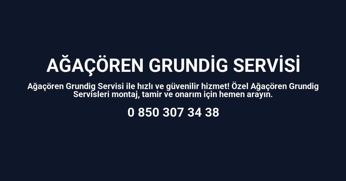 Ağaçören Grundig Servisi